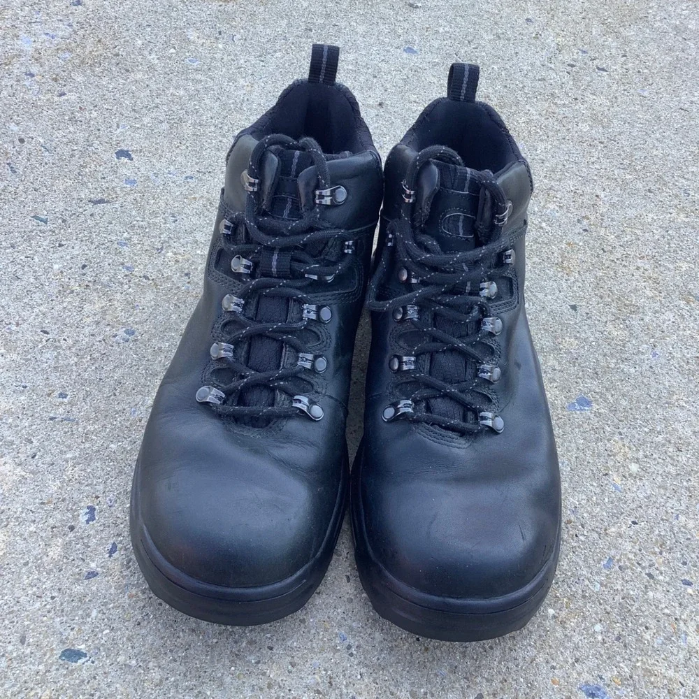 Clarks Mens Waterproof Black Leather Hiking Work Boots Size 10M 23387